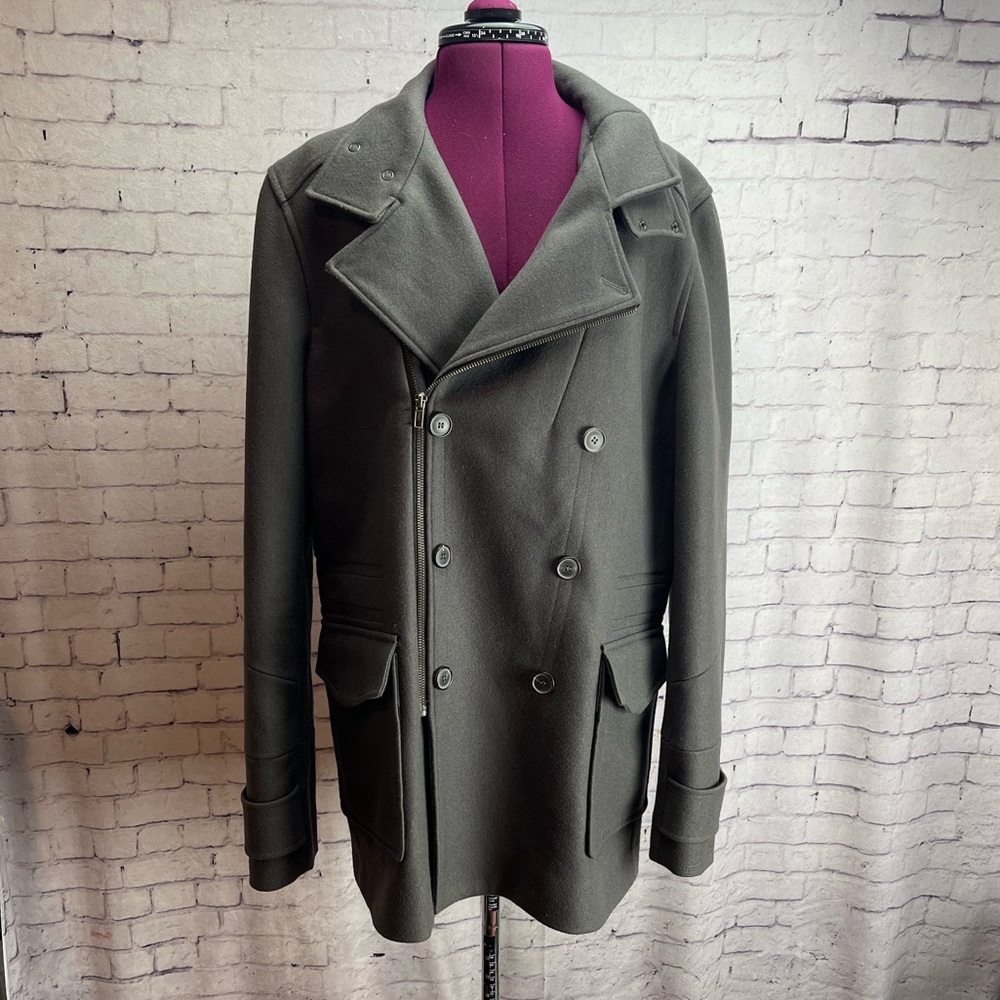 Reiss gray wool coat size XL